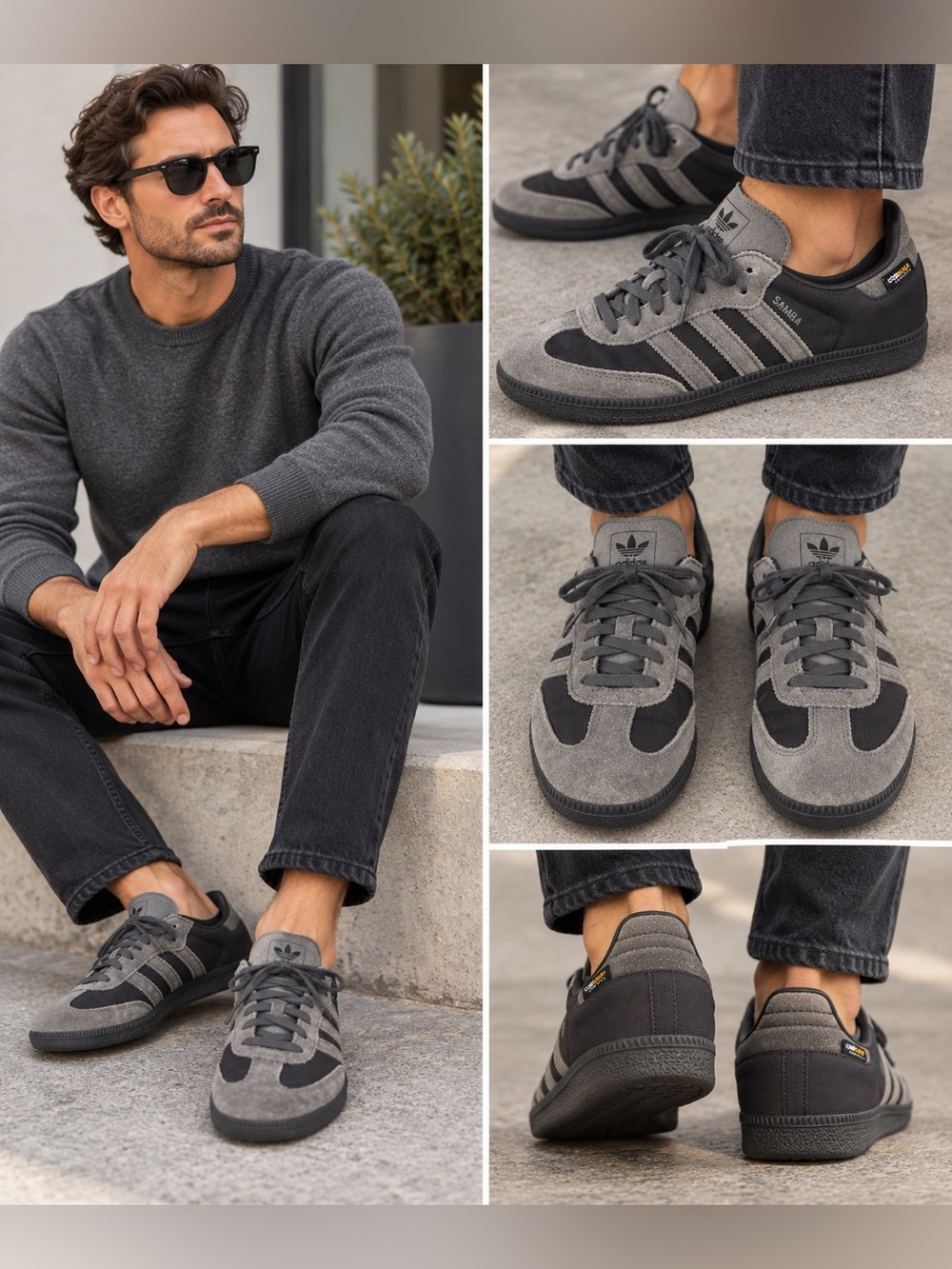 Adidas Samba OG Cordura Mens
Sneakers Black Gray Size 8